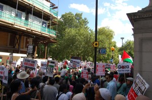 Entering Grosvenor Square, home of the US Embassy.